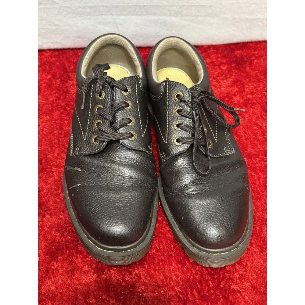 Dr Martens Ashfeld Oxfords Dark Brown Leather Pebbled Lace Up Shoes Mens US 12
